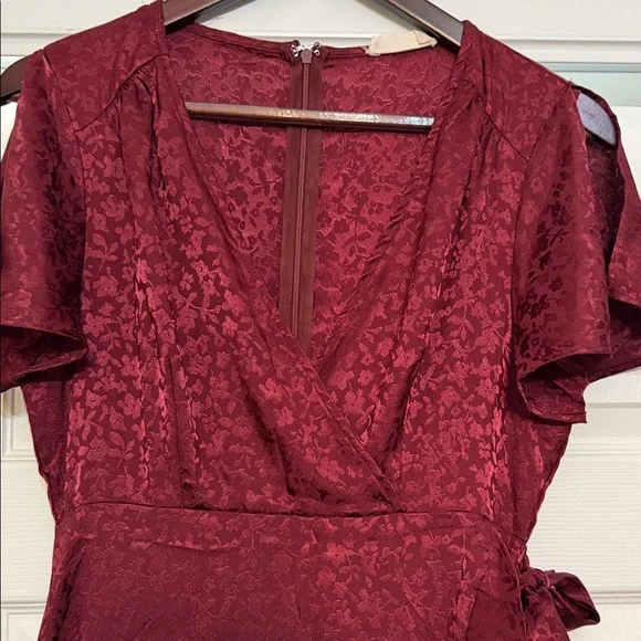 Altar’d State Springdale Maxi Dress Purple Wine Deep Burgundy Floral - Picture 7 of 12